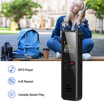V90C High quality 64GB Digital Audio Voice Recorder Color screen Telephone recording Real-time display MP3 player