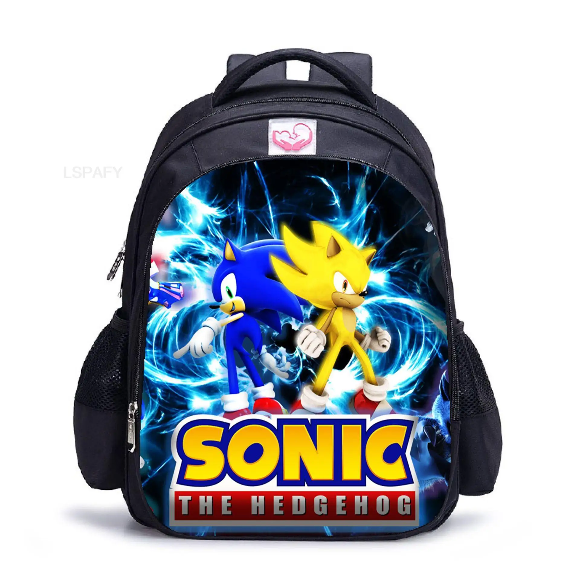 Mochilas Sonic Racing Cartoon para crianças, bolsa impermeável, mochila infantil diária, meninas e meninos, nova