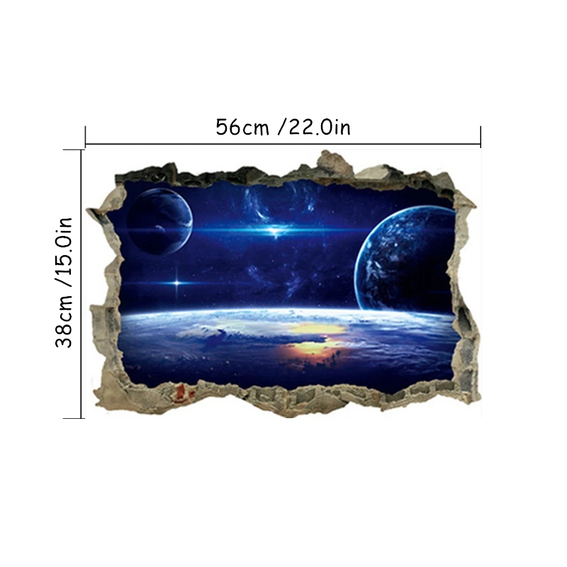 Universe Starry Wonders Vinyl Walls Art Mural Stickers for Home Decoration Aesthetic Rooms Galaxy Star Sky Landscape Wallpaper