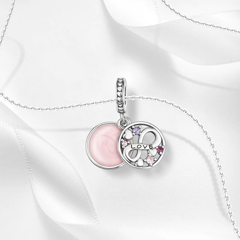 Ahthen 925 فضة رائجة البيع حبة الحب اللانهائي استرخى سحر صالح ثعبان سلسلة أساور القلائد للنساء صنع المجوهرات #4