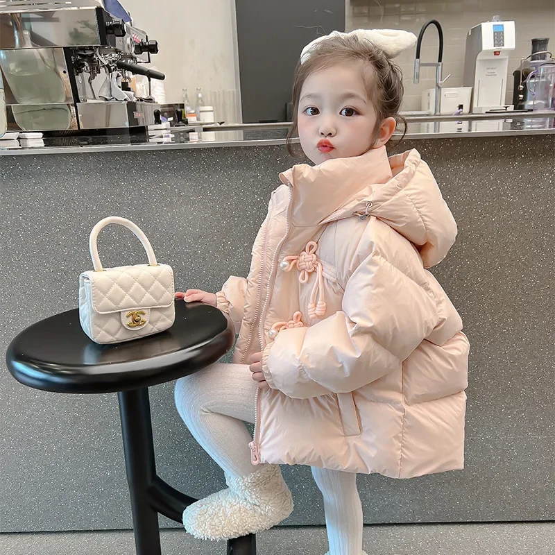 Baby Girl Top Girls Winter 2024 New Baby Girls Padded Coat Girls Winter Down Padded Jacket Children Padded Fashion Jacket