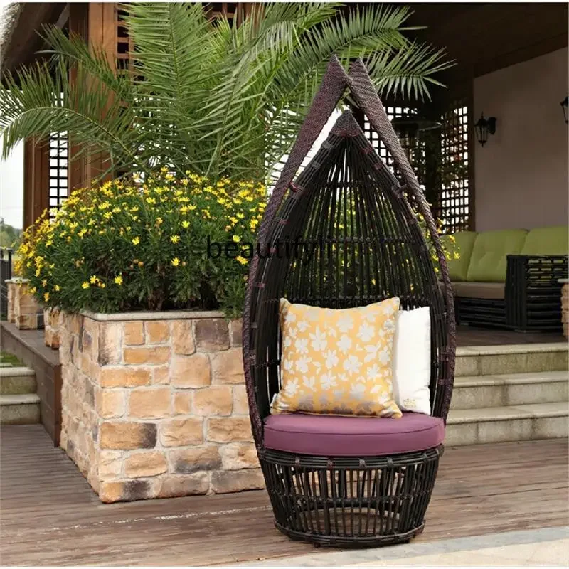 

Outdoor rattan chair coffee table three-piece balcony outdoor courtyard leisure, waterproof furniture