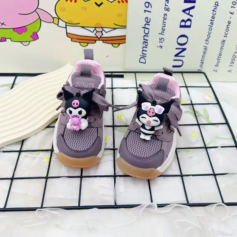 

Kawaii Kuromi Sanrio Students Cute Cartoon Comfortable Sneakers Children Anti Slip Running Shoes Flat Shoes Gift for Kids