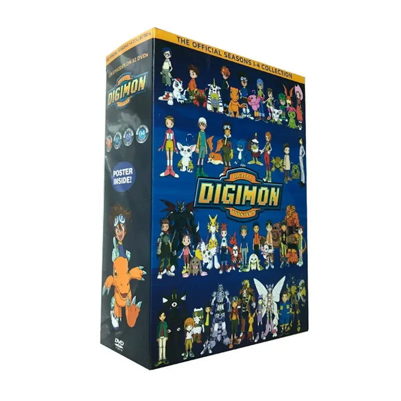 Digimon Digital Monsters Season 1-4 DVD 32 Discs Original English American TV Series
