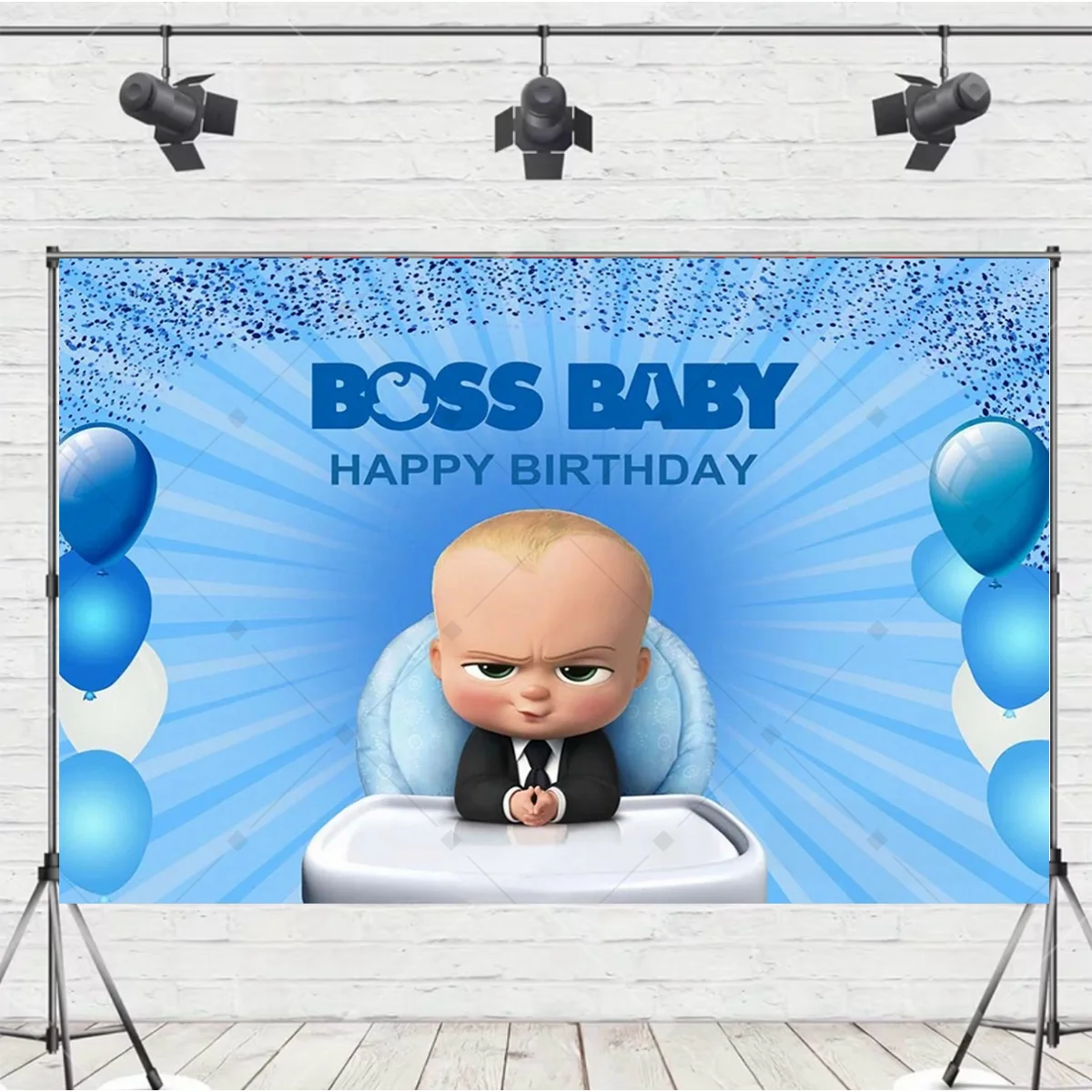 Cartoon Baby Junge Party Dekorationen Hintergrund Niedliches Baby & Kind Thema Kindergeburtstag Dekorationen Baby Taufe Banner Geschenk – Detail 5