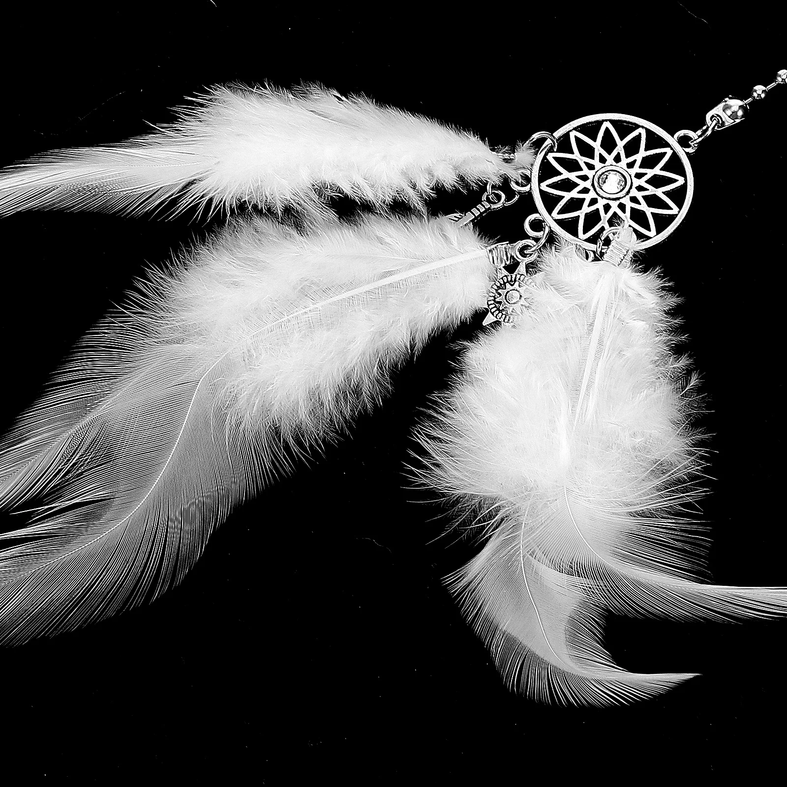 

Dream Catcher Pendant Car Decorations Automobile Rearview Mirror Accessories Hanging White Ornament