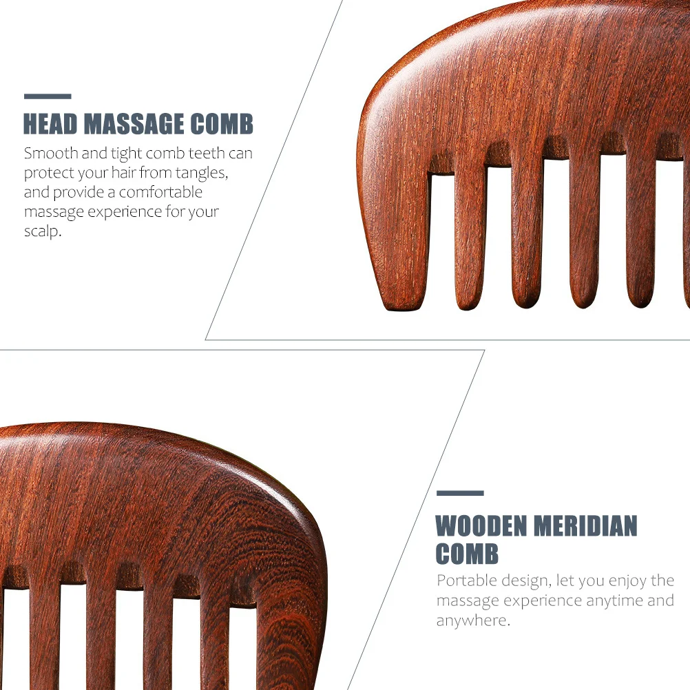 

Massage Comb Wooden Meridian Scalp Massager Wide Tooth Hair Care Tool Sturdy Wooden Comb For Healthy Scalp Head Massage