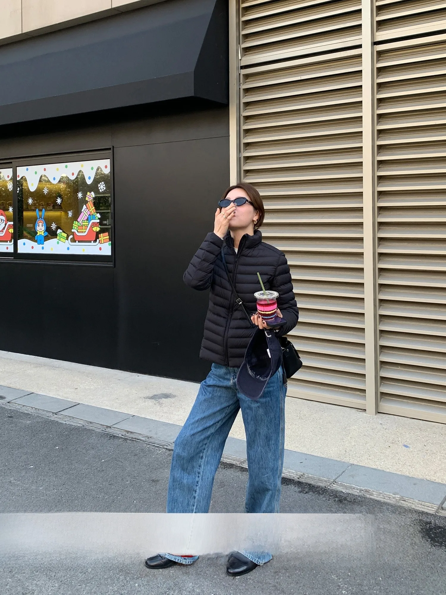 

Женские свободные джинсы прямого кроя с высокой талией, хлопковые брюки, зимние модные корейские винтажные джинсы из денима в пол