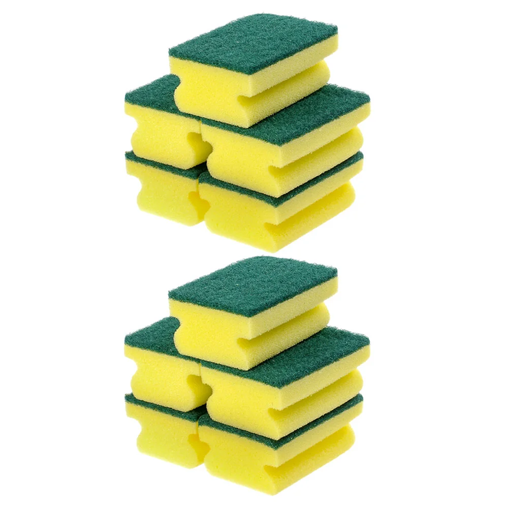 10 Pcs Sponge Scrubbing Pad Flatware Pads Sponges Dish Washing Scrubber Tableware Mat Pot Cleaning for Dishes Pan