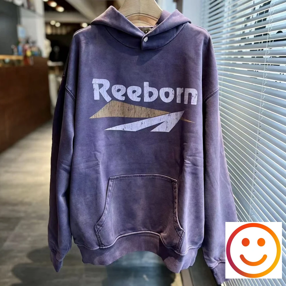 Ready Stock False Perception Reeborn Crack Barrage Slogan Hoodie Sweatshirt Men Women Cotton High Quality Loose Fit Pullovers