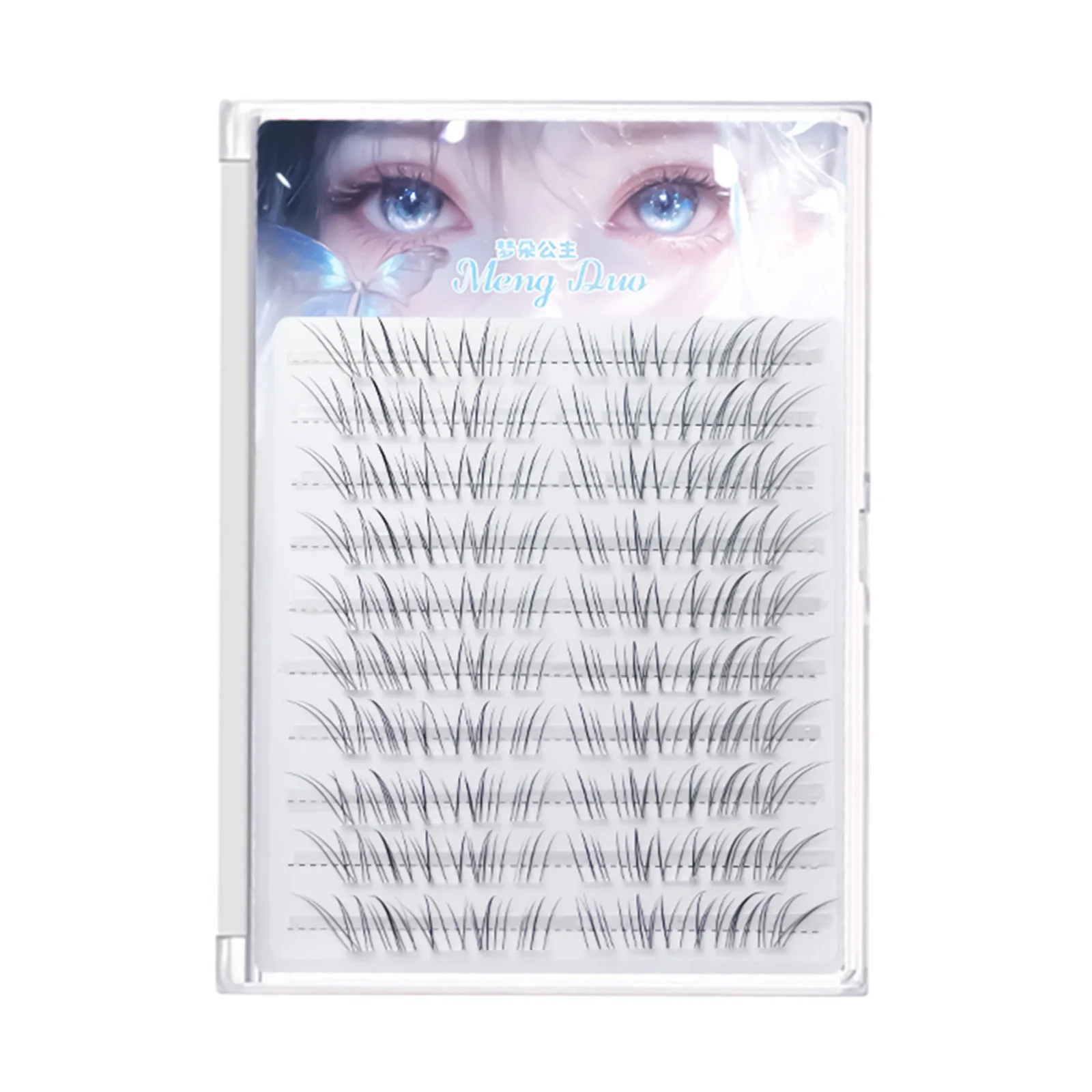Natürliche Wimpernverlängerungen, einzelne Cluster-Wimpern, voluminöse, flauschige Wimpern im Fox-Stil für Frauen, Make-up, täglich, flauschig, leicht – Detail 2