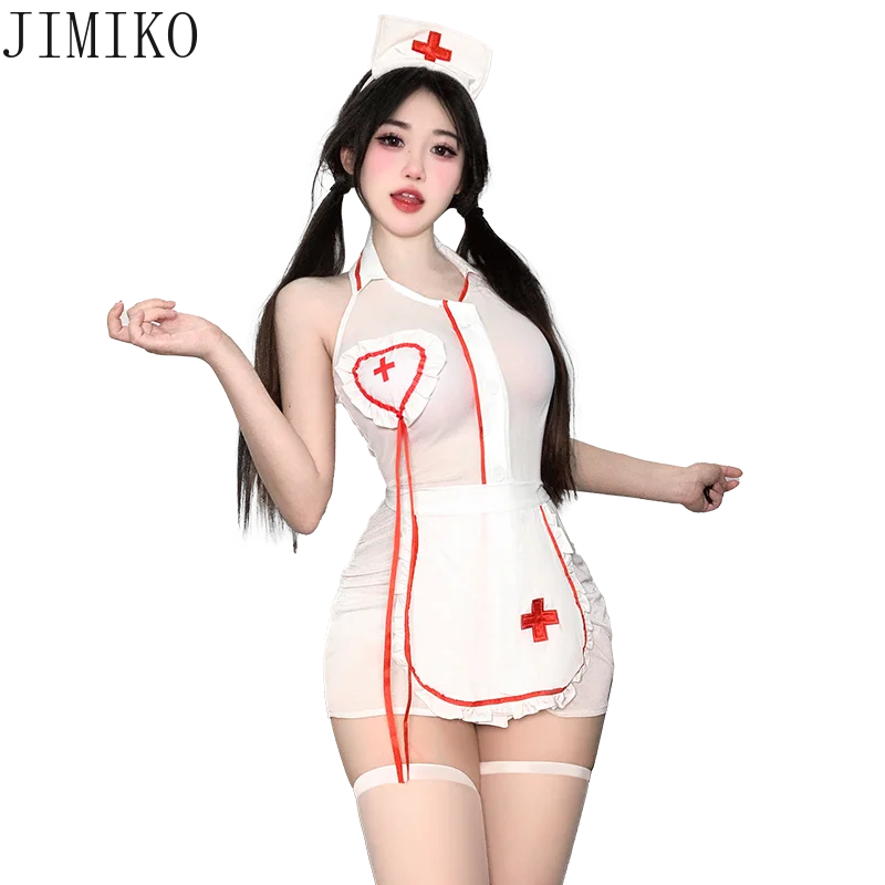 Sexy Nurse Costume for Women Role Play Underwear Party Nurse Uniform Cosplay Dress Lingerie Babydoll Naughty Costumes Outfit