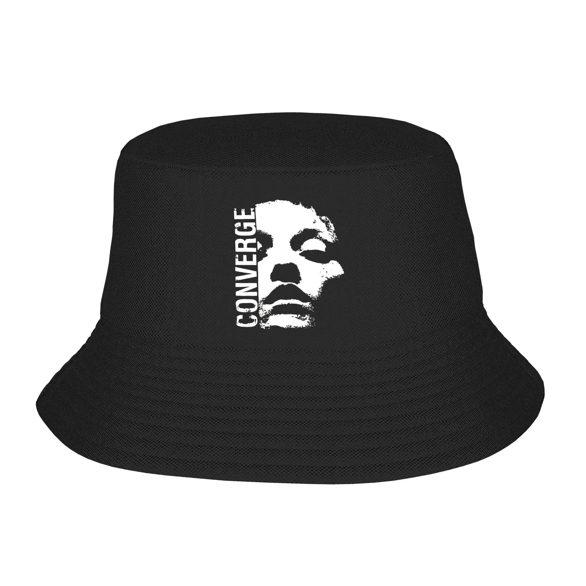 Converge Vintage  Bucket Hat For Couple  Fisherman Hats Korean Fishing Caps Personality Hawaii Design Visor Hats