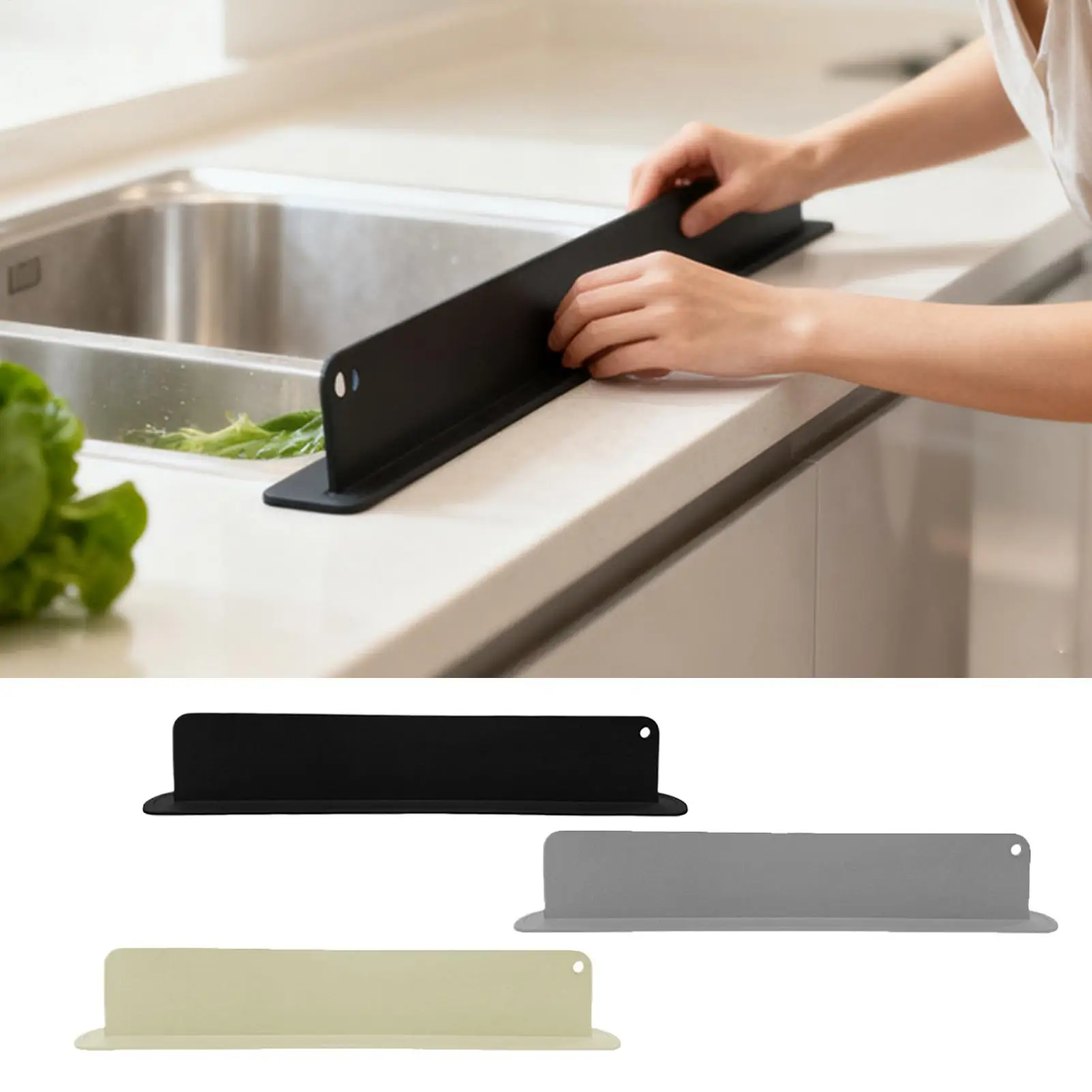 Silicone Sink Baffle Splash Guard Kitchen Sink Waterproof Board Drainboard Anti-Splatter Device Faucet Water Deflector