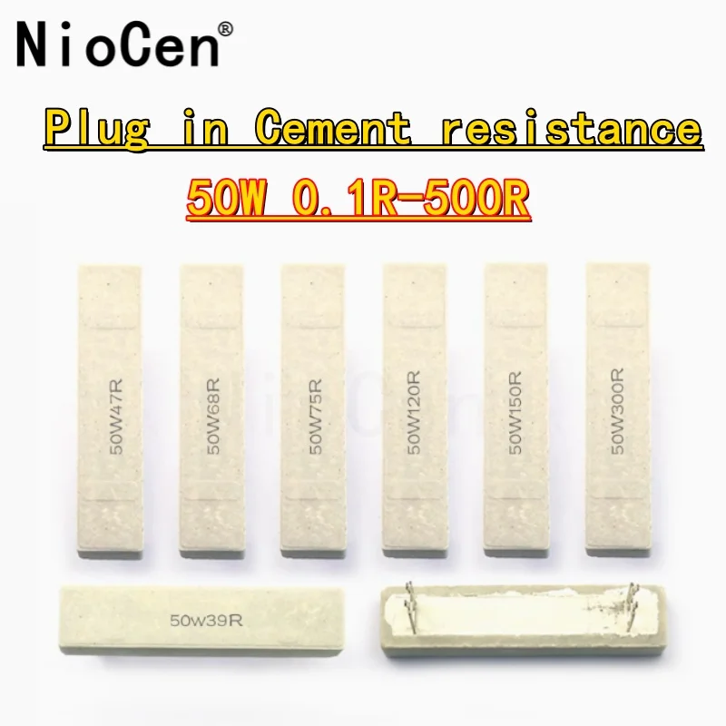 

50W 5% Cement Ceramic Resistor Resistance 0.1-500R 1.2 2 2.5 3 4 5 6 8 10 12 15 20 22 25 30 47 50 82 100 120 150 180 200 220 Ohm