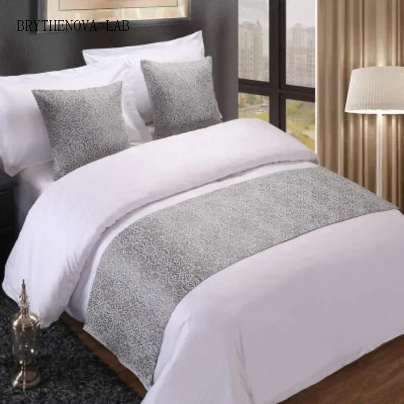 Hotels Home Decorative Bed Flag Simple Modern Solid Color Towel Bed Soft Comfortable Tail Cushion Hugging Pillow Cover