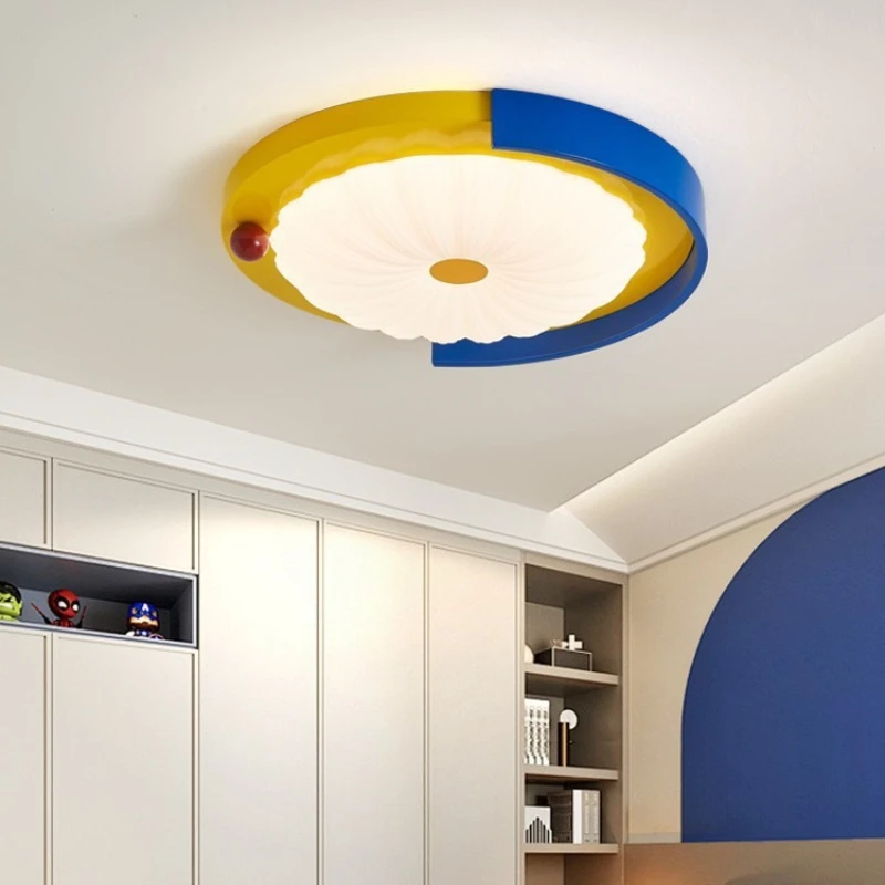 ممفيس شخصية الدوبامين اللون استدارة أضواء السقف الحد الأدنى الفن غرفة نوم الأطفال دراسة حماية العين LED مصباح