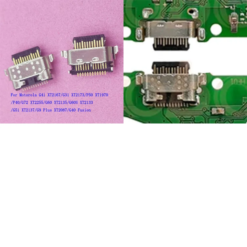 10-100Pcs Charging Charger Dock Connector USB Plug For Motorola Moto P50 P40 G72 G9 Plus G60 G60S G51 G41 G31 G40 Fusion XT2137