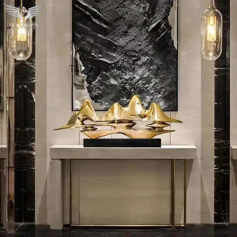 

New Chinese Resin Sculptures for Living Room Statue Special-shaped Light Luxury Creative Design Sculptures for Hotel Lobby