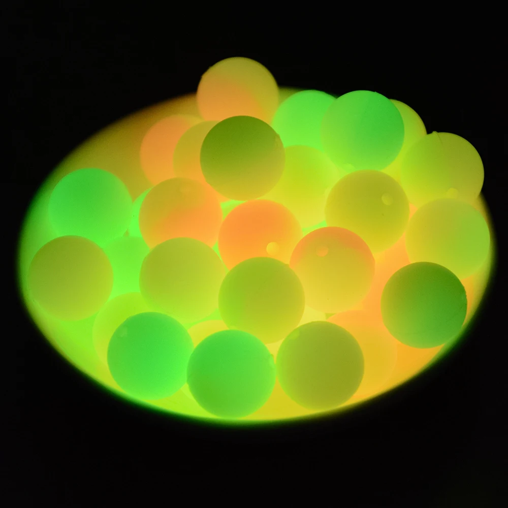 LOFCA 12mm 20pcs Luminous Silicone Beads New fluorescent Round Beads Make bracelets DIY keychain necklace jewelry accessories