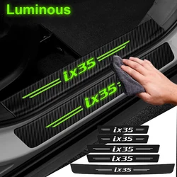 Luminous Car Door Sill Decals for For HYUNDAI IX35 Rear Trunk Bumper Protective Stickers Auto Entry Pedal Scuff Scratch Film