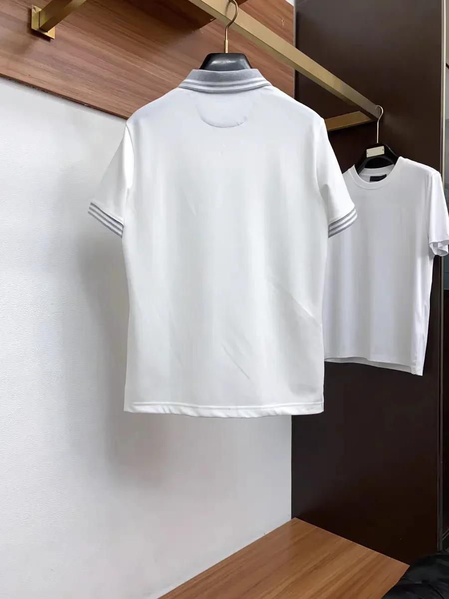 BC Italian old money style 26ss embroidered badge lapel men's casual short-sleeved POLO shirt