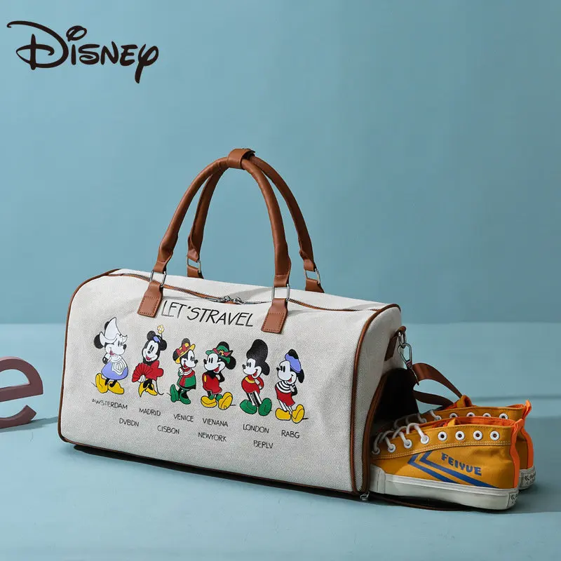 

MINISO Disney 2023 женская сумка большой вместимости сумка-мессенджер на одно плечо Портативная сумка для путешествий сумка через плечо с Микки Маусом кошельки и сумочки