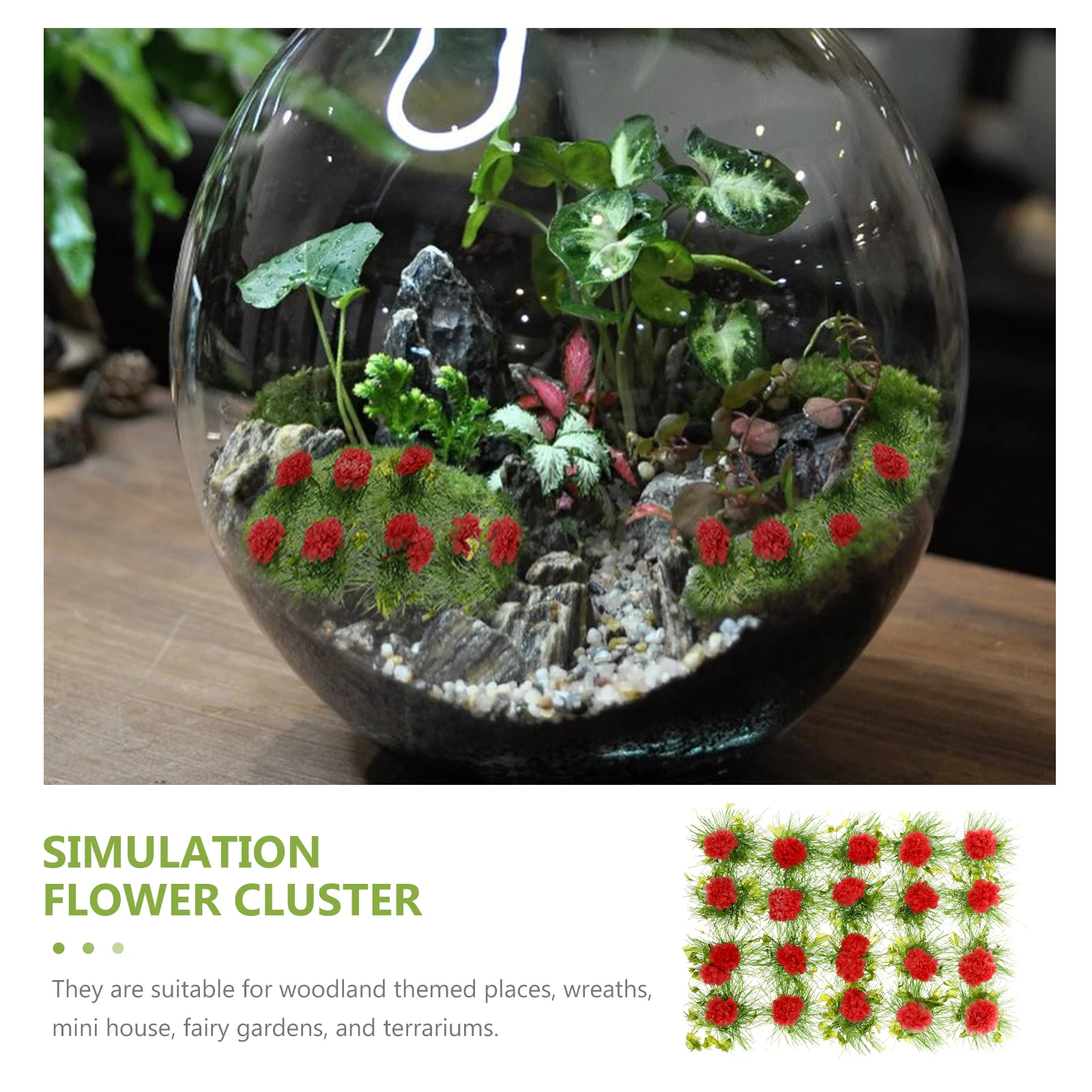 

1 Box Realistic Micro Landscape Decorative Cluster For Mini House Fairy Garden Terrarium Ornament Miniature Artificial Flower