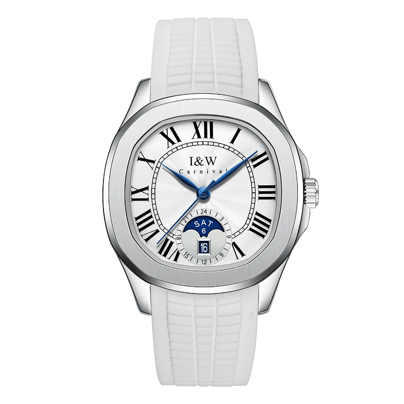 Zwitserland Carnaval Nh36 Automatisch Uurwerk Horloge Voor Heren Waterdicht Luxe Merk Mechanische Herenhorloges Kalender Antiek Gmt