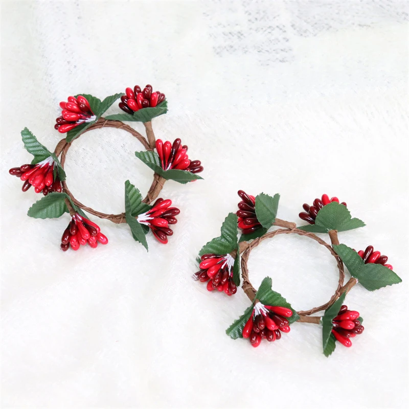 1PC 1/12 1/6 Dollhouse Miniature Christmas Garland Wreath Mini Xmas Wreath Model Doll House Decor Accessories