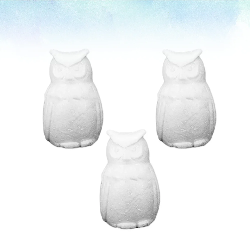 

3Pcs Foam Owls Educational DIY Animal Craft Painting Christmas Halloween Festival Owl Ornaments for Kids Animal