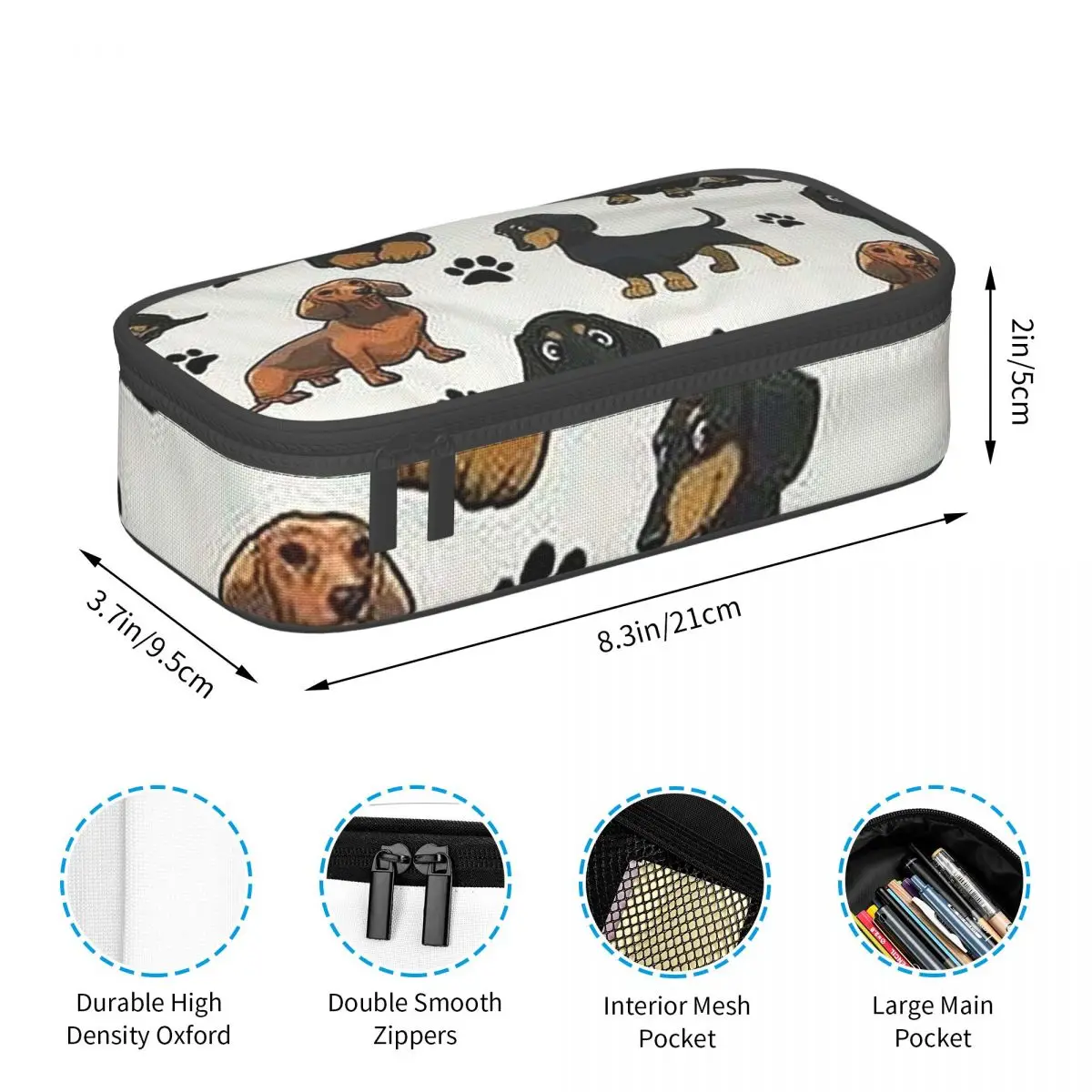 Cartoni animati per cani bassotto Astuccio carino per scatola per penne scolastiche per studenti Astuccio per matite Forniture di cancelleria Borsa portapenne