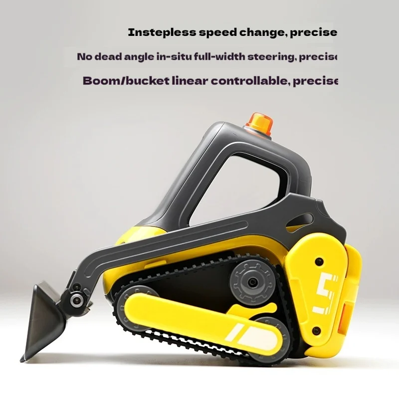 Boneca selvagem mini carro de engenharia de controle remoto escavadeira de esteira de controle remoto brinquedo calmante das crianças presente