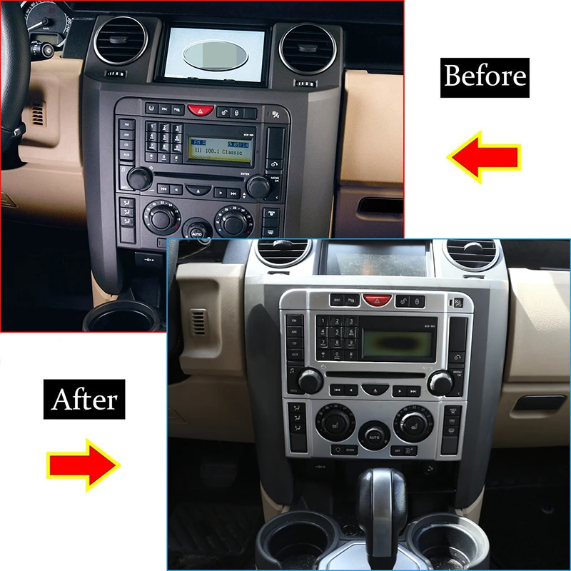 

3Pcs ABS Black For 2004-2009 Land Rover Discovery 3 LR3 Car Central Control Mode Button Frame Cover Sticker Car Accessories