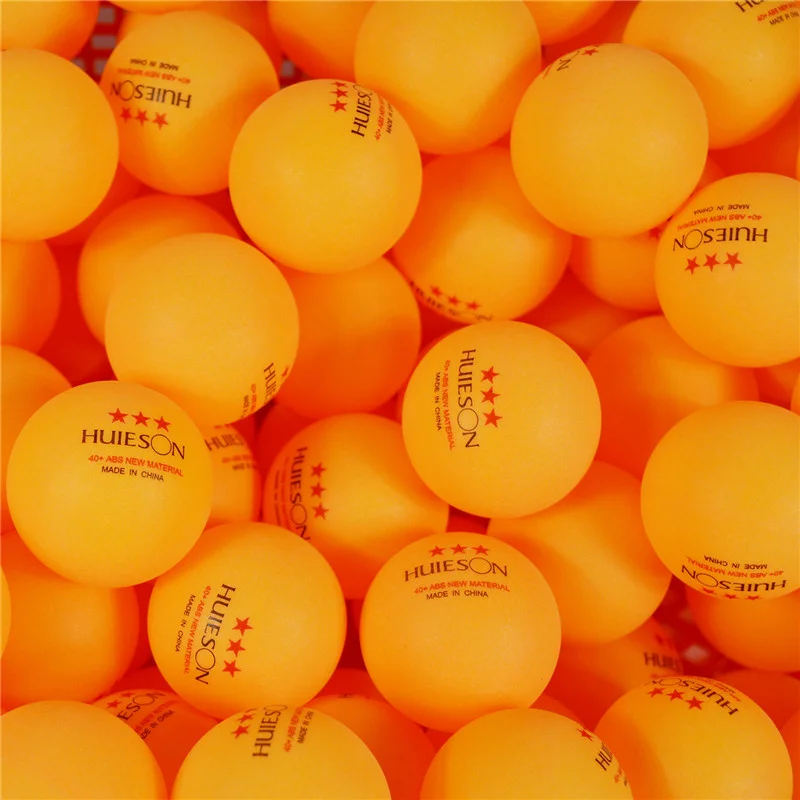 Huieson 30 50 100 Pcs 3 Star 40mm+ 2.8g White Orange Table Tennis Balls English New Material Ping Pong Balls ABS Training Balls