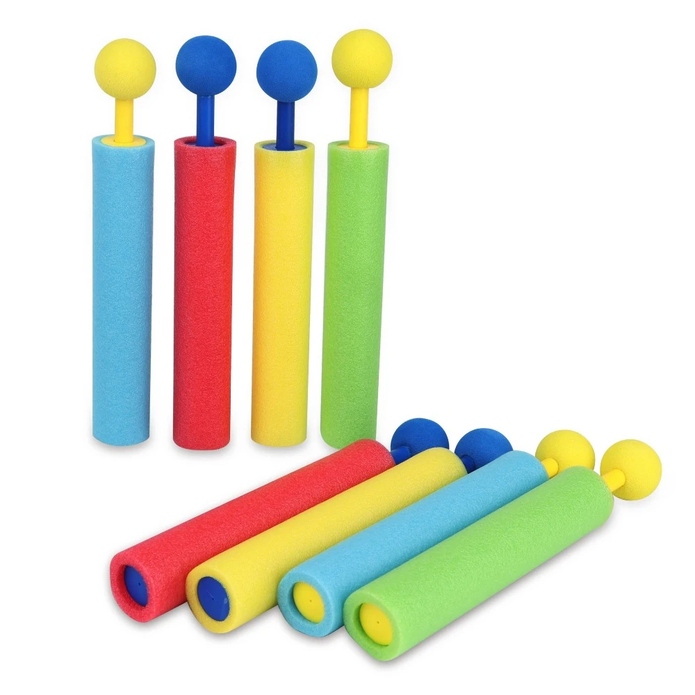 Creative Foam Splashing Spray Water Straight Tube Water Squirter Water Soaker Pull Type Swimming Pool Summer