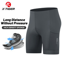 X-TIGER Men's Cycling Shorts 3 Pockets 5D Gel Thickened Shockproof Bicycle Shorts Summer Breathable MTB Road Bike Cycling Tights