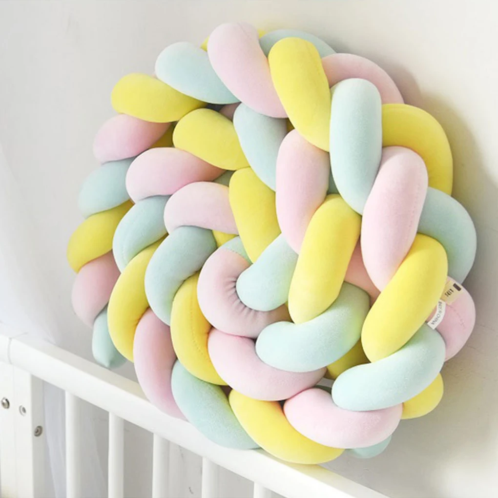 1.5 متر سرير بيبي الوفير معقود مضفر وسادة المهد وسادة سرير المضادة للتصادم الوفير لحديثي الولادة حامي سرير الفراش