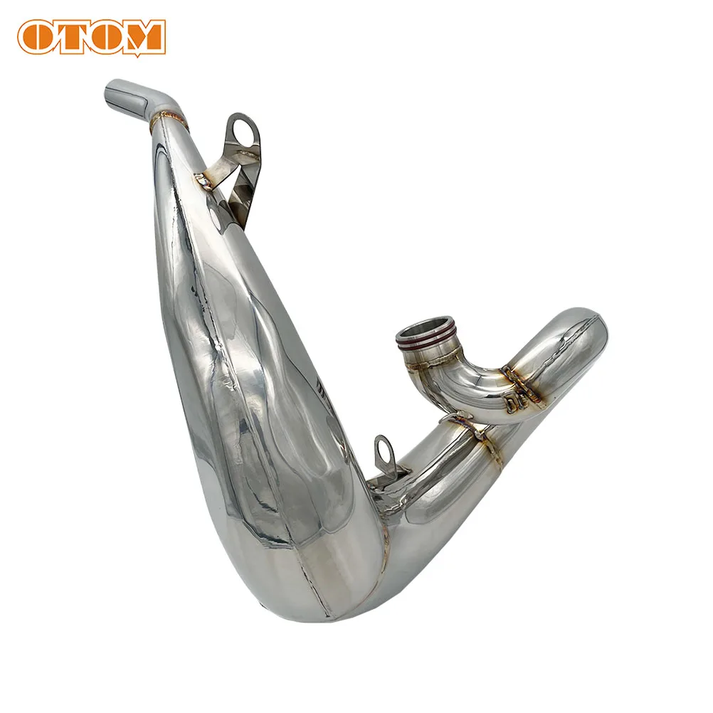 OTOM Motorcycle Exhaust Pipe Muffler Silencer Escape Modified Stainless Steel Front Slip For KTM SX XC HUSQVARNA TC TX 250 300