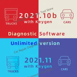 2024 Auto+2021.11+COM + Delphis 2021.10b with keygen + W0W 5.0012 Software DS 150 OBD2 Diagnostic tool Compatible with Bluetooth