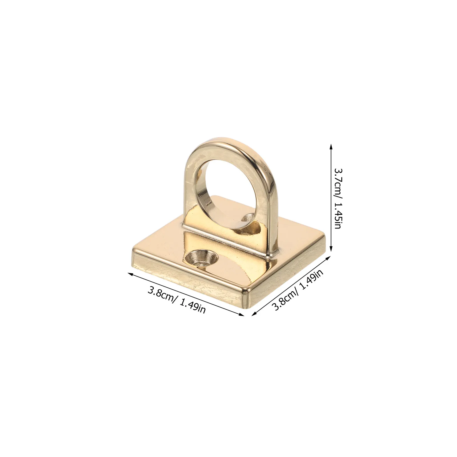 Chrome Zinc Alloy Stanchion Wall Mount Rope Anchor Plate for Queue Barrier Hotel Lobby Crowd Control and Event Barrier Hardware