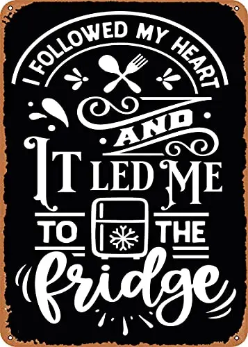 I Followed My Heart Vintage Look Metal Sign Patent Art Prints Retro Gift