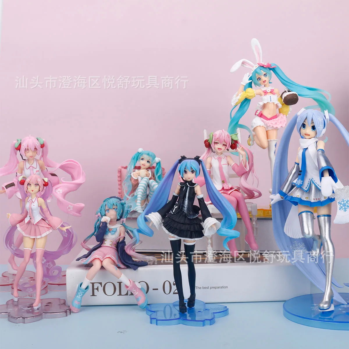 Hatsune Miku Sakura Lolita Bunny Ears Girl Pillow Miku Swim Ring Pajamas Rem Rabbit Hugging Pillow Qiong Mei Figure Anime view 4