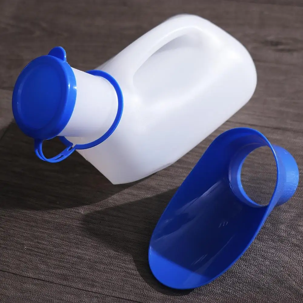 ملحقات التخييم 1000 مللي زجاجة تبول المرحاض المتنقلة أداة تخزين التبول رحلة مبولة رشاقته البلاستيك زجاجة البول سيارة الإناث الذكور #6