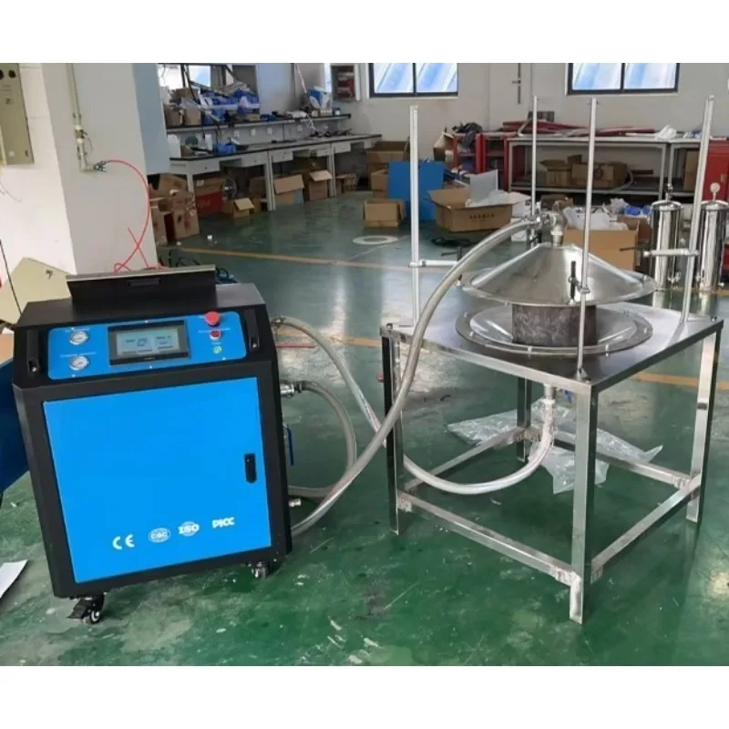 Mobile DPF Cleaning Machine Particulate Filter Cleaner Air Burst Bubble Mode PLC Touch Screen For Truck Workshop