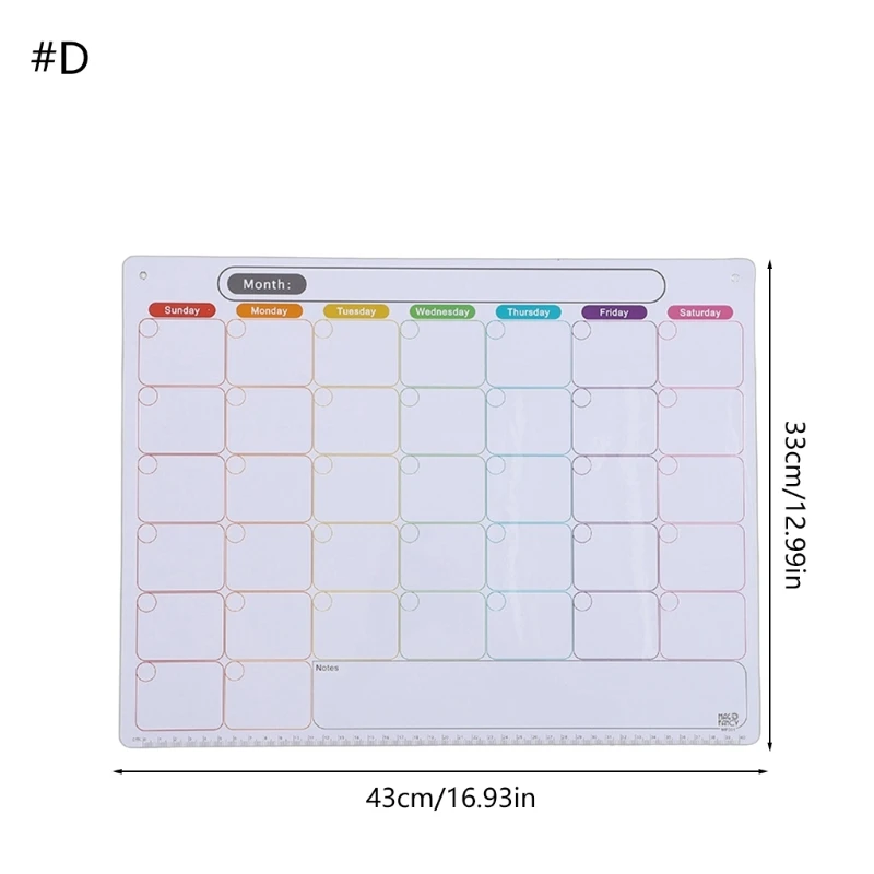 Calendario magnetico per frigorifero, agenda settimanale, lavagna magnetica per frigorifero