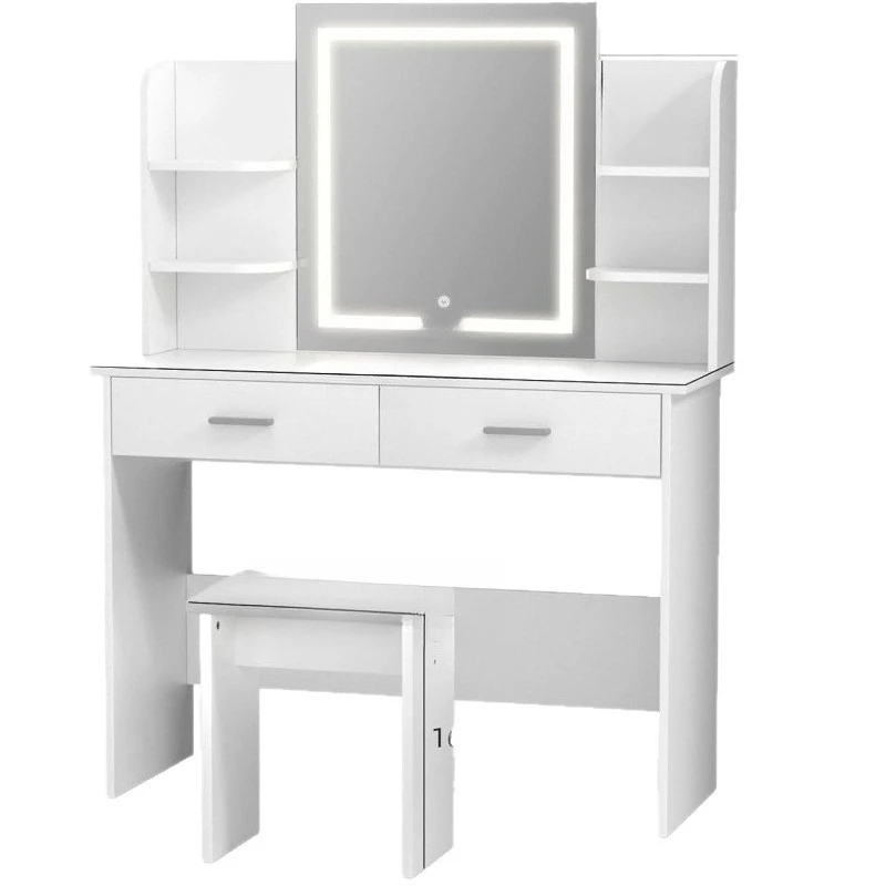 

Simple and stylish daily bedroom household with mirror dressing stool