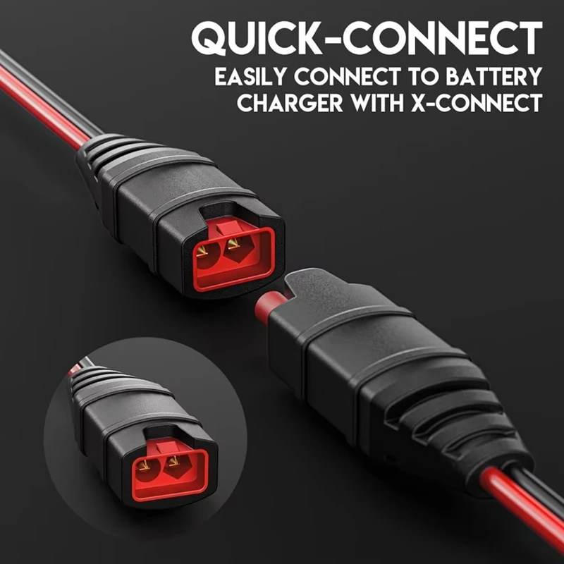 Noco 배터리 충전기 배터리 텐더 리드용 X-Connect Eyelet 터미널이 있는 53CM 16AWG 와이어 하네스