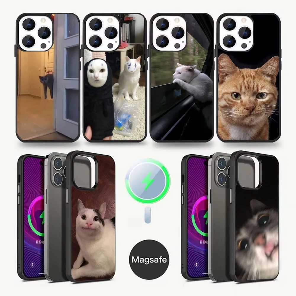 

Pet Cat Funny memes Phone Case For iPhone 16,15,14,13,12,11,Pro,Max,Plus,Mini,Magsafe,Magnetic Wireless Charging Case