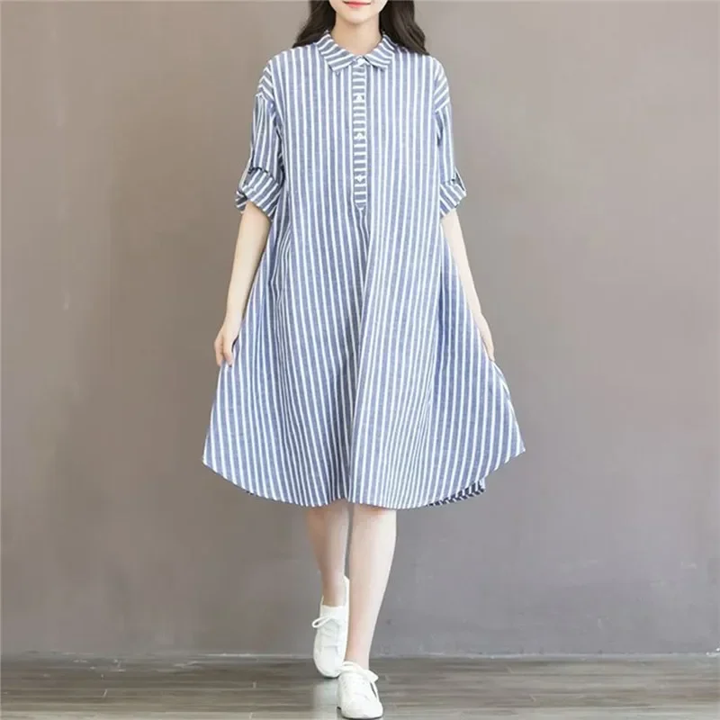 

Striped Dress Lining for Pregnant Maternity Women Clothes Breastfeeding Pregnancy Long Sleeve